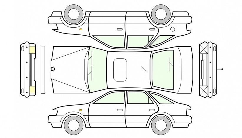 Схема аукционного автомобиля